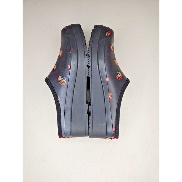 Nwb Hunter Women's Original Waterproof Play Mini Rainbow Print Clogs Size 8 - Picture 7 of 12